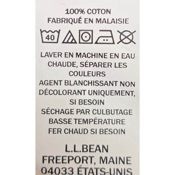 L.L. Bean Mens Medium Slightly Fitted Soft Flannel  Herringbone Blue Black - Picture 5 of 7